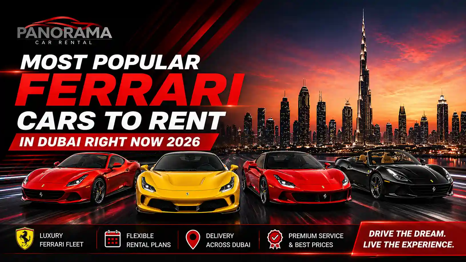 Most Popular Ferrari Cars to Rent in Dubai Right Now 2026