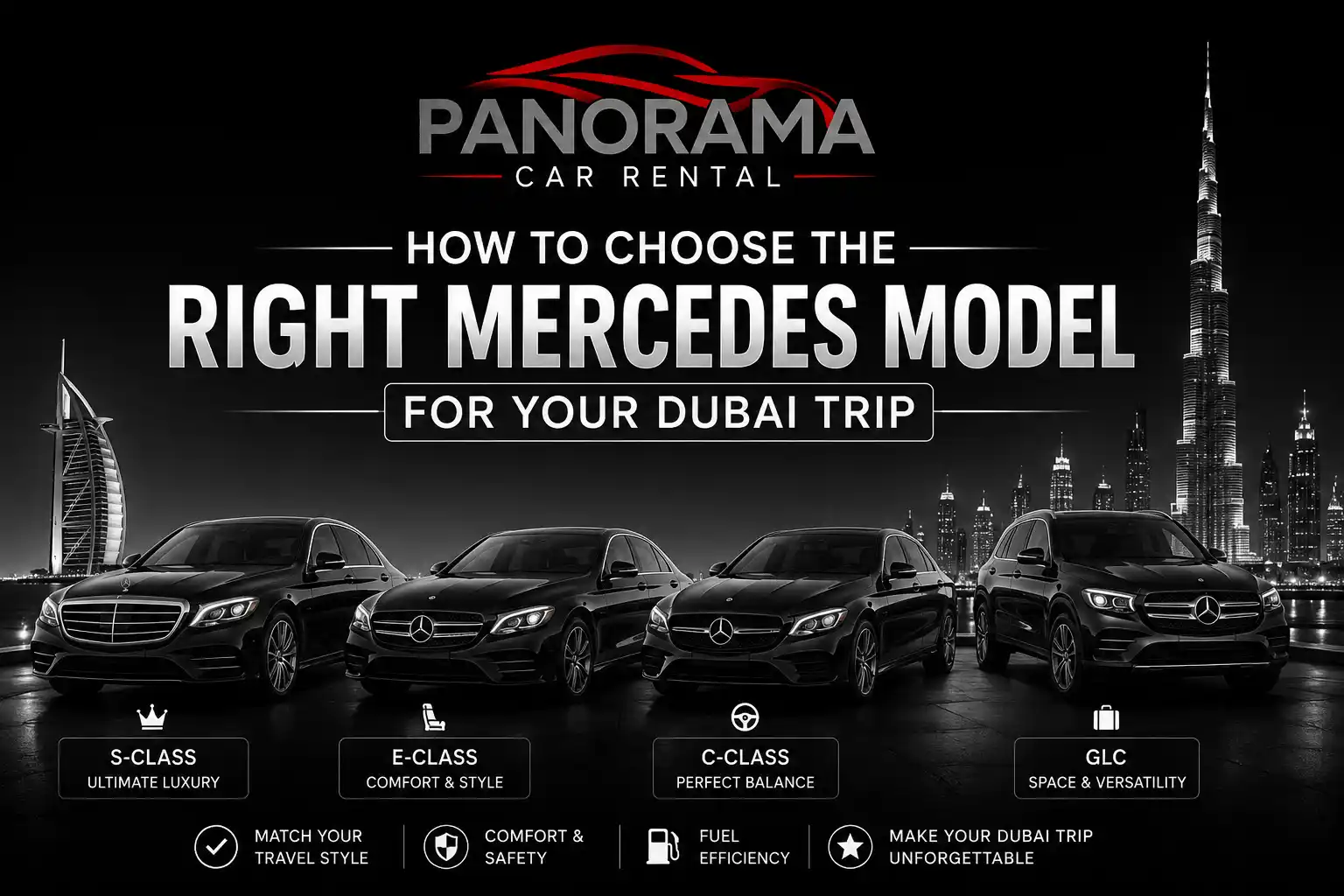 How to Choose the Right Mercedes Model for Your Dubai Trip 